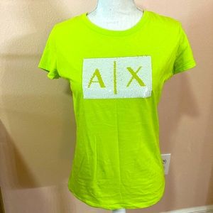 Armani Exchange lime top